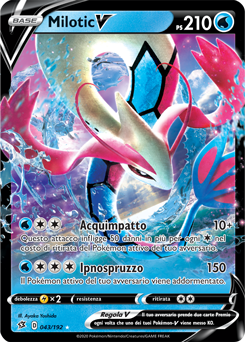 043/192 Milotic V - italiano (ITA) – Near mint/MINT - Fragore Ribelle