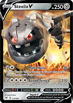 115/185 Steelix V - italiano (ITA) – Near mint/MINT - Voltaggio Sfolgorante