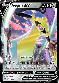 126/185 Aegislash V - italiano (ITA) – Near mint/MINT - Voltaggio Sfolgorante