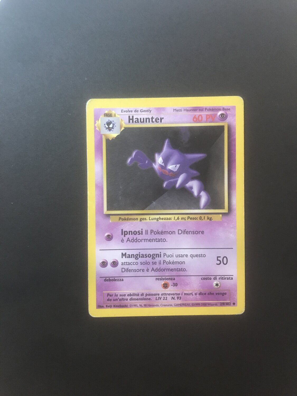 29/102 Haunter Pokemon set base, played , ITA